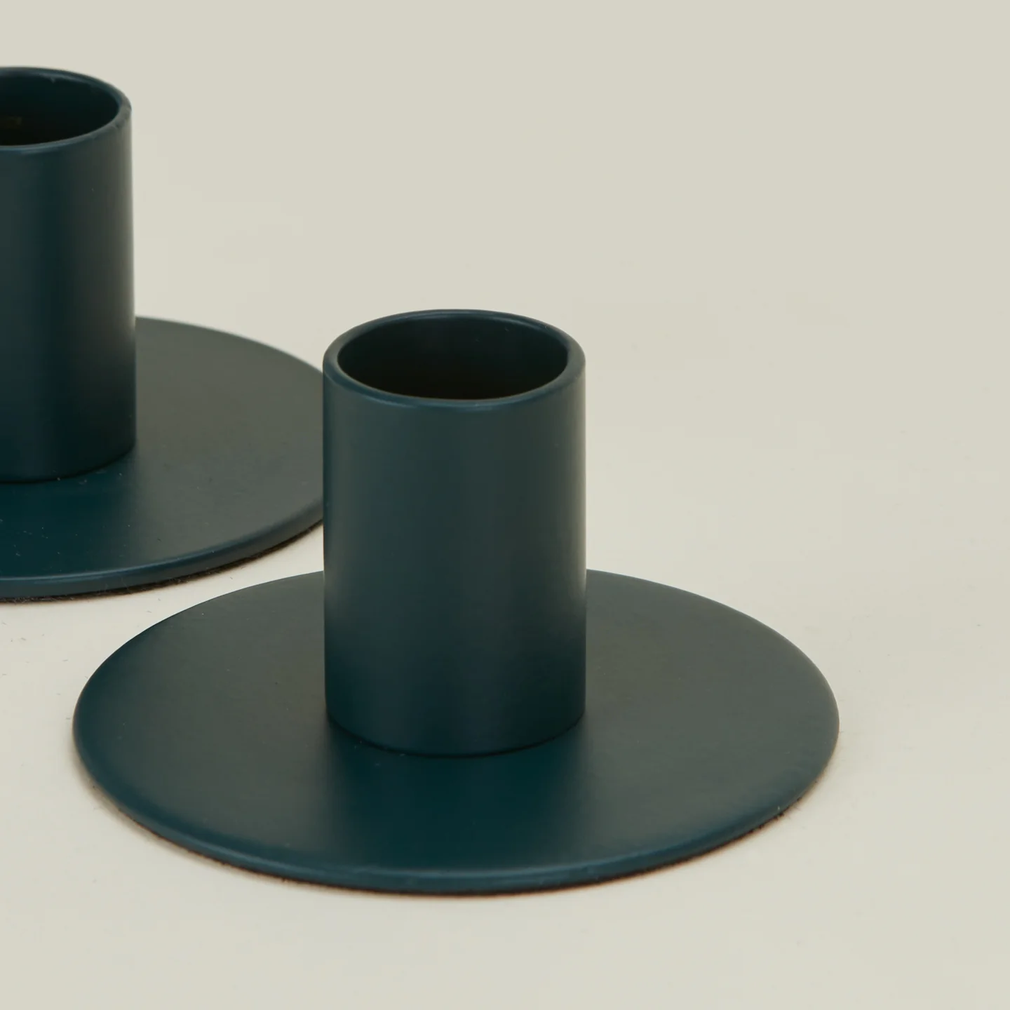 Essential Metal Candle Holders, Set of 2 - Peacock - Image 3