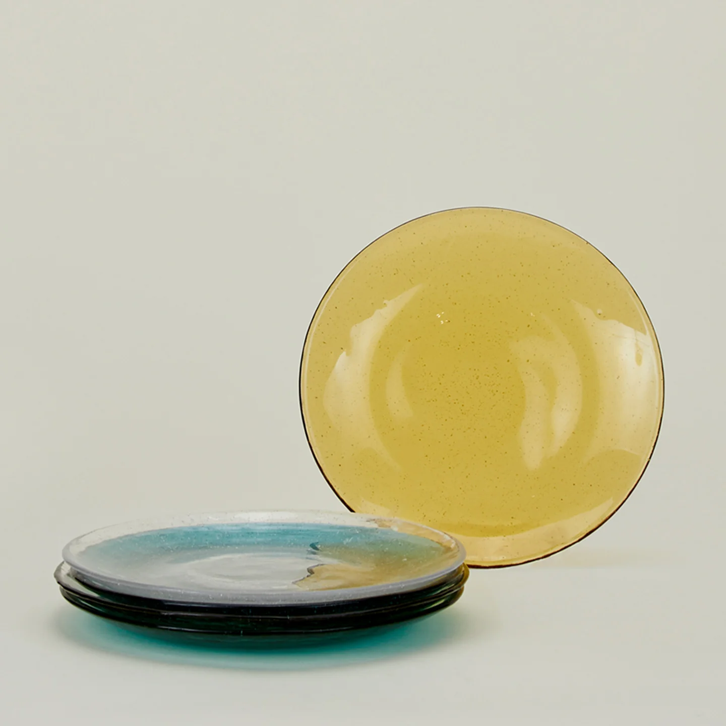 Glass Salad Plate - Peacock - Image 7