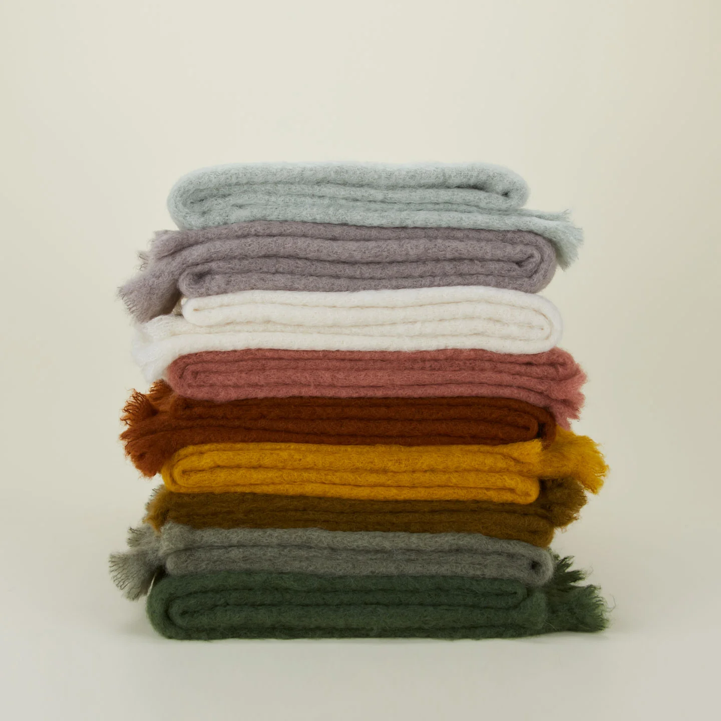 Solid Mohair Throw - Mustard - Image 3